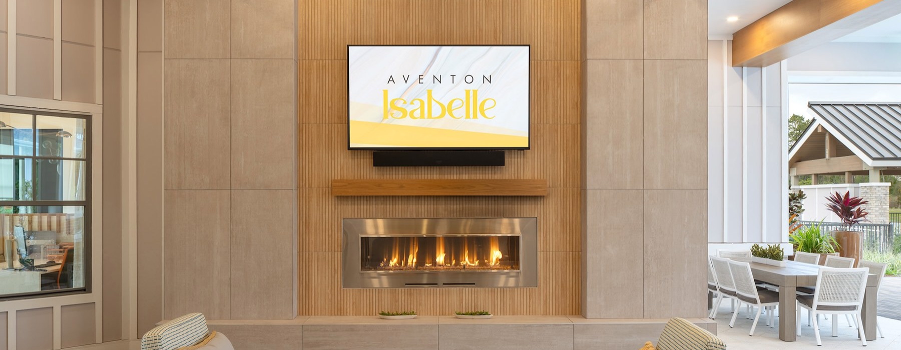 clubhouse lounge with couch and tv